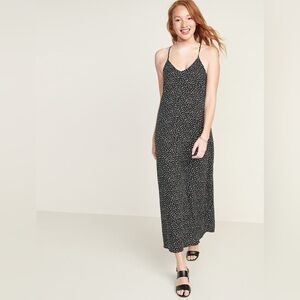 Old navy Black and White Polka Dot Maxi Dress L
